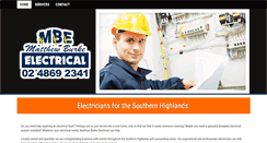 Desktop Screenshot of matthewburkeelectrical.com.au